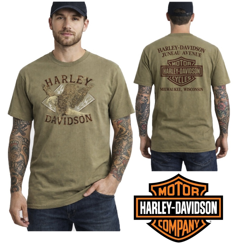Harley-Davidson Khaki Men's Short Sleeve Tee